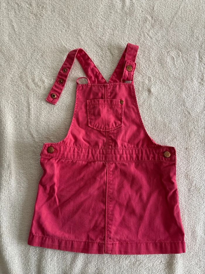 Robe salopette en jeans 2 ans 92