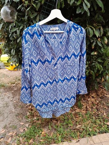Lulu love tunique bleu blanche taille M