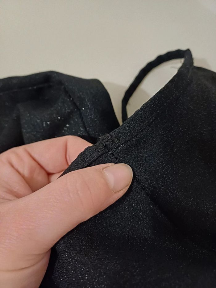 Robe longue noire Pailletée Côte à côte taille XS 34 - photo numéro 10