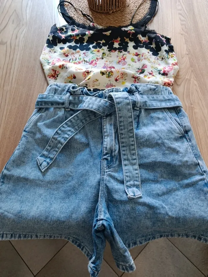 Short en jean bleu Creeks S neuf - photo numéro 2