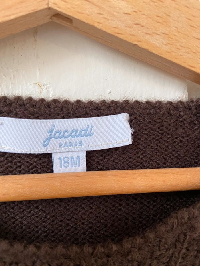 Petite robe en maille manches courtes marron Jacadi 18 mois - photo numéro 6