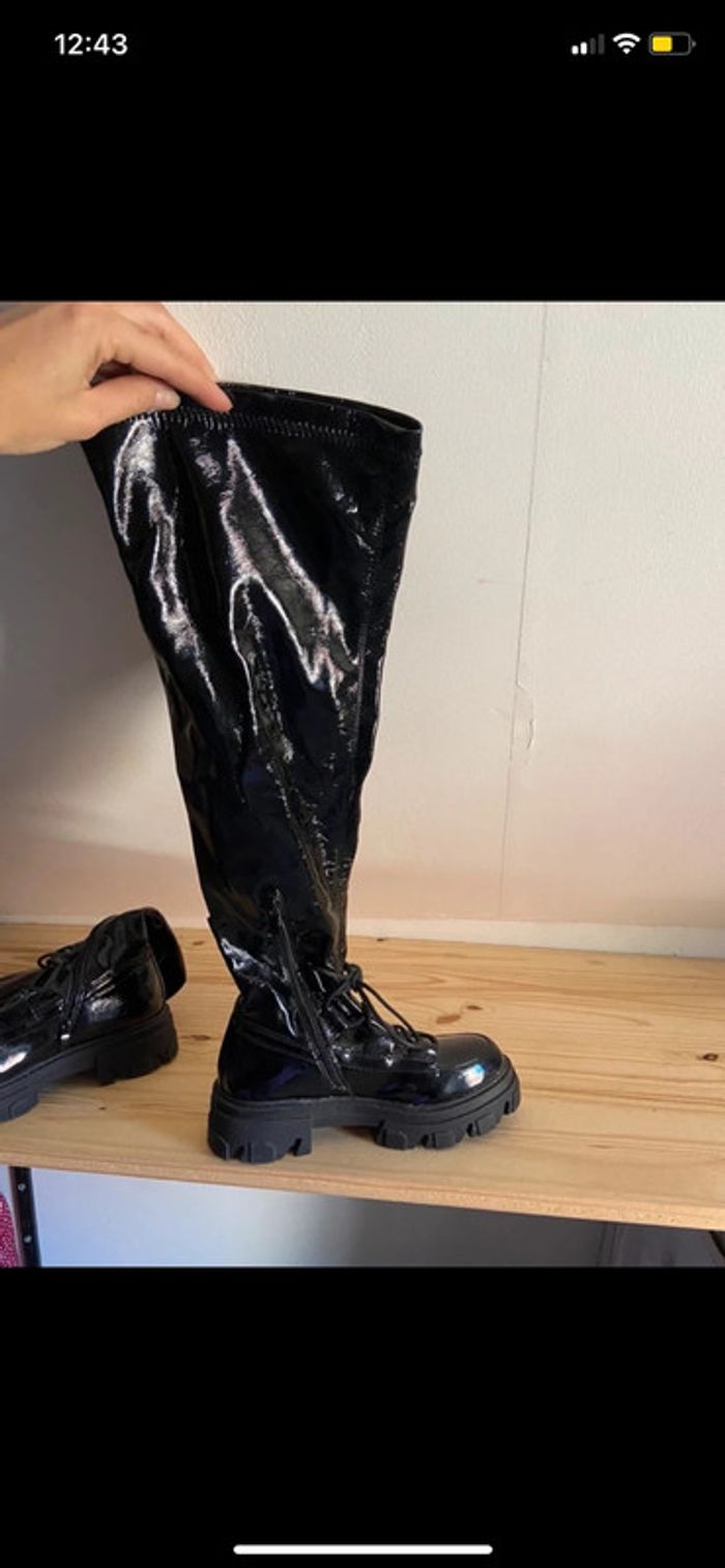 Cuissardes noires vernies - photo numéro 5