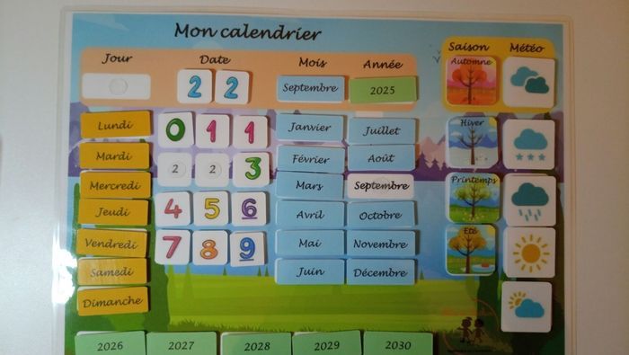 Calendrier journalier pour enfants
