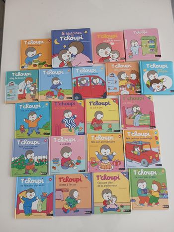 Lot de 21 livres T'choupi - Collection Nathan - Thèmes variés
