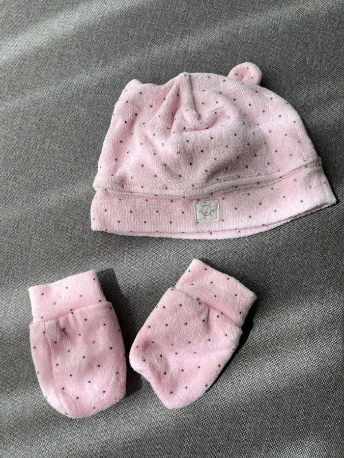 Bonnet et moufle bébé - photo numéro 2