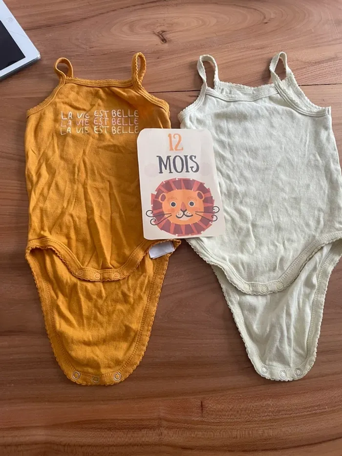 Lot de 6 bodys été  fille 12 mois - photo numéro 3