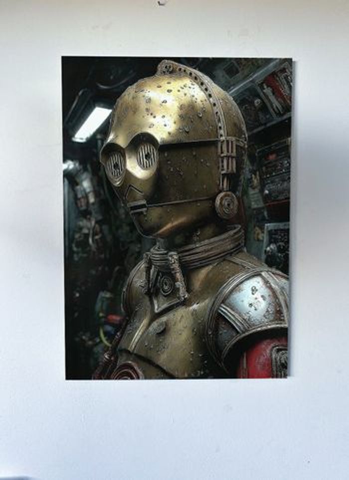 Poster métallique 30cm x 42cm Starwars + aimant mural fourni.