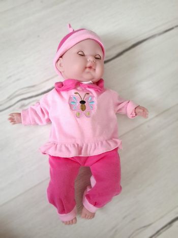 Poupée poupon fille rose 40 cm 