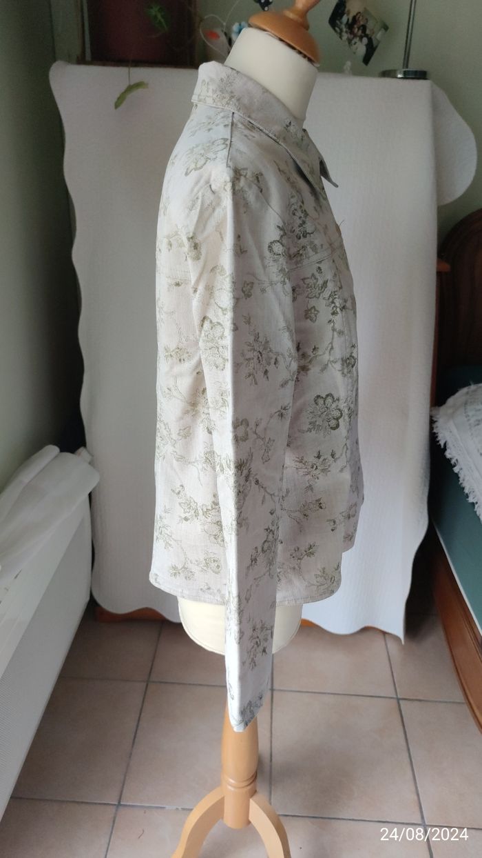Veste beige imprimé floral LEWINGER - photo numéro 5