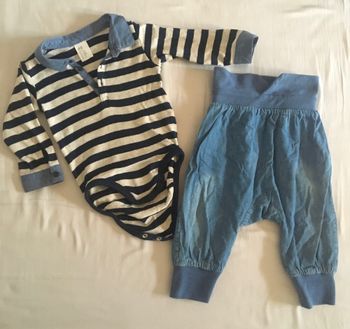 Ensemble rayure col jean