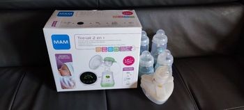 Lot tire lait électrique et manuel et biberon MAM