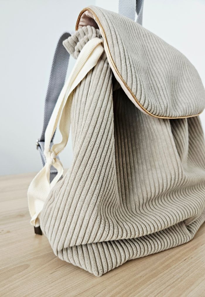 Sac à dos enfant velours côtelé - photo numéro 5