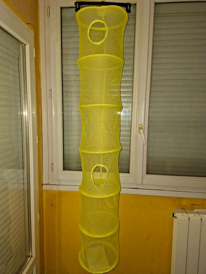 Rangement suspendu IKEA PS FÅNGST - 6 compartiments - Jaune Fluo