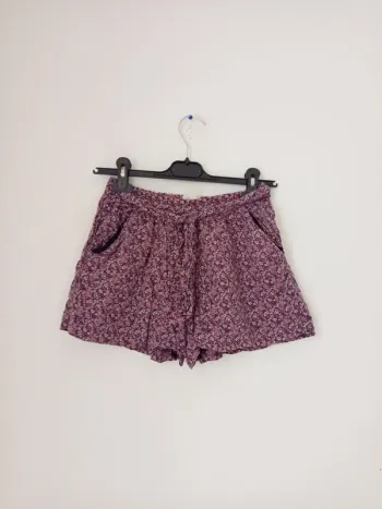 Short d'été fluide a motifs fleurie fille w