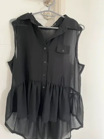 Haut noir en transparence