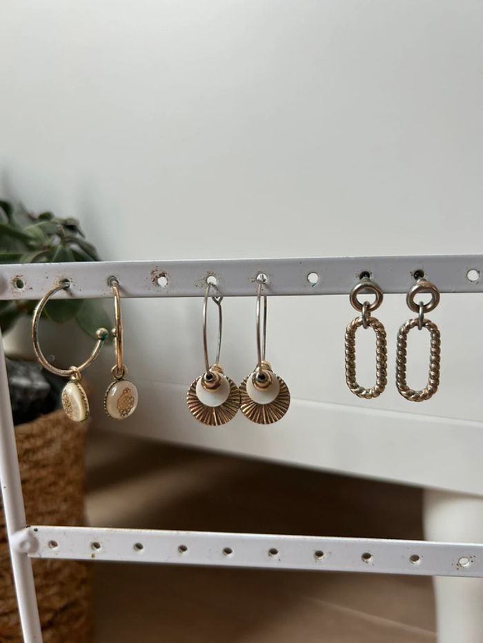 Lot de 3 paires de boucles d’oreilles