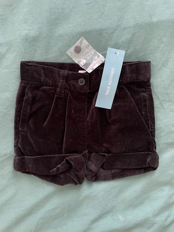Short velours noir bout’chou 12 mois
