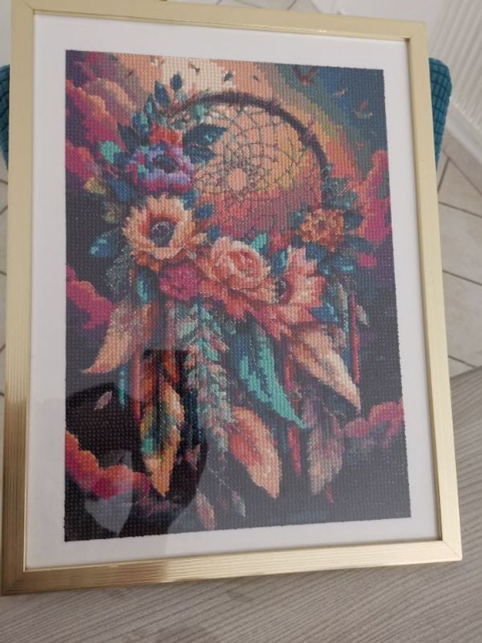Tableau diamond painting fini, 30 x 40 cm