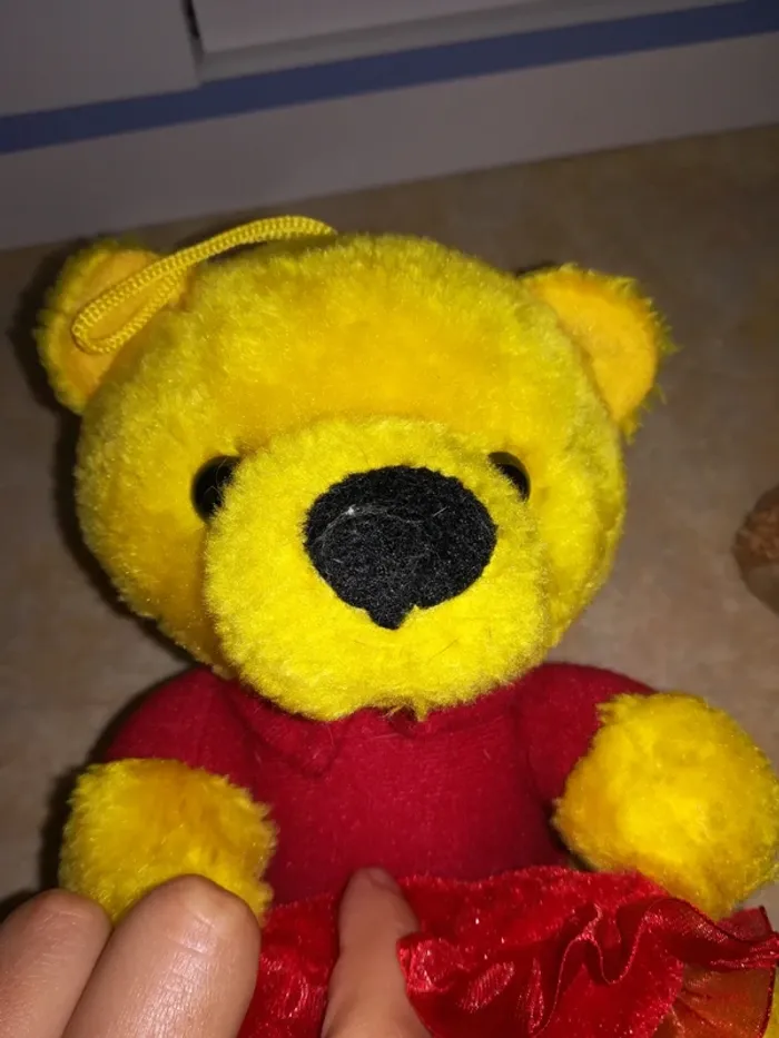 Doudou ourson jaune, I love you - photo numéro 3