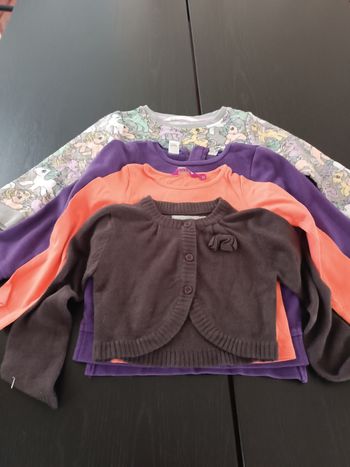 Lot de 2 sweat un t-shirt manche longue et un boléro