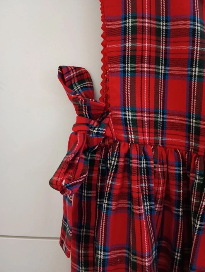 Robe imprimé tartan vintage sans manches taille 8 ans - photo numéro 4
