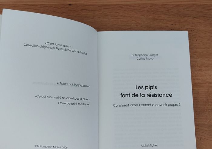 Les pipis font de la résistance - Albin Michel - photo numéro 2