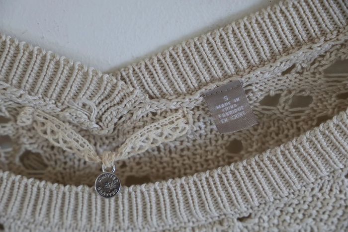 C38 Pull Crochet Knitted & Knotted Taille S - photo numéro 3