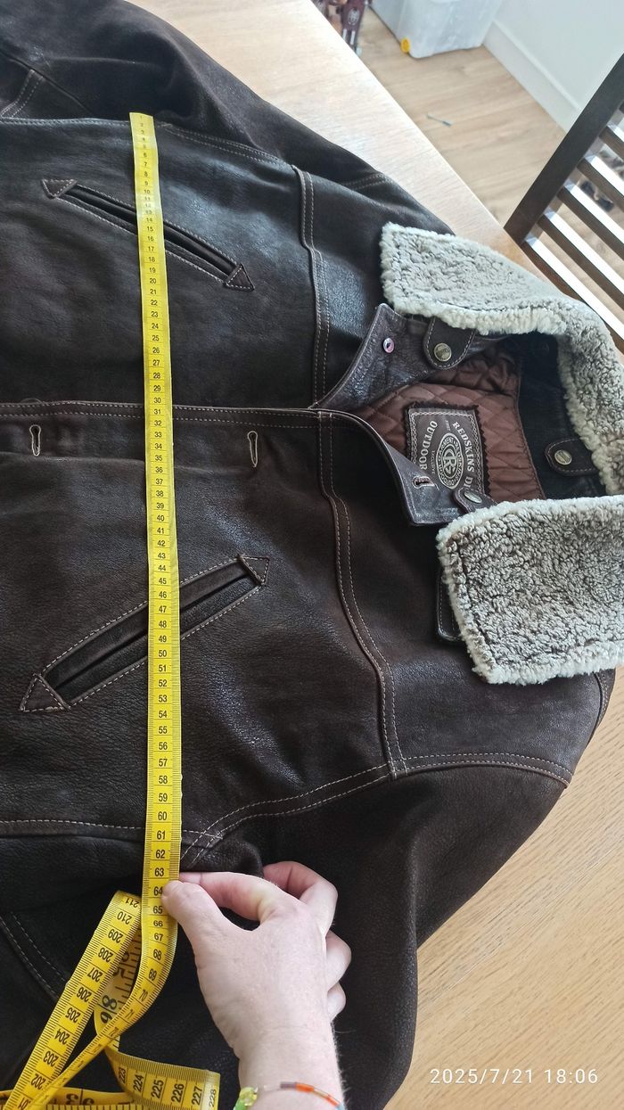 XL Blouson type aviateur cuir chèvre redskins - photo numéro 10