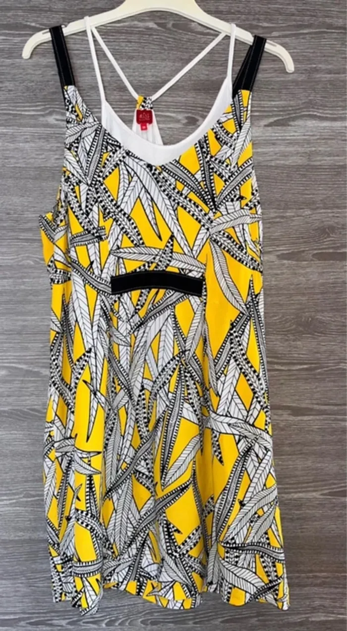 Robe miss Captain tortue 38 tbe  jaune et noir Maison Captain