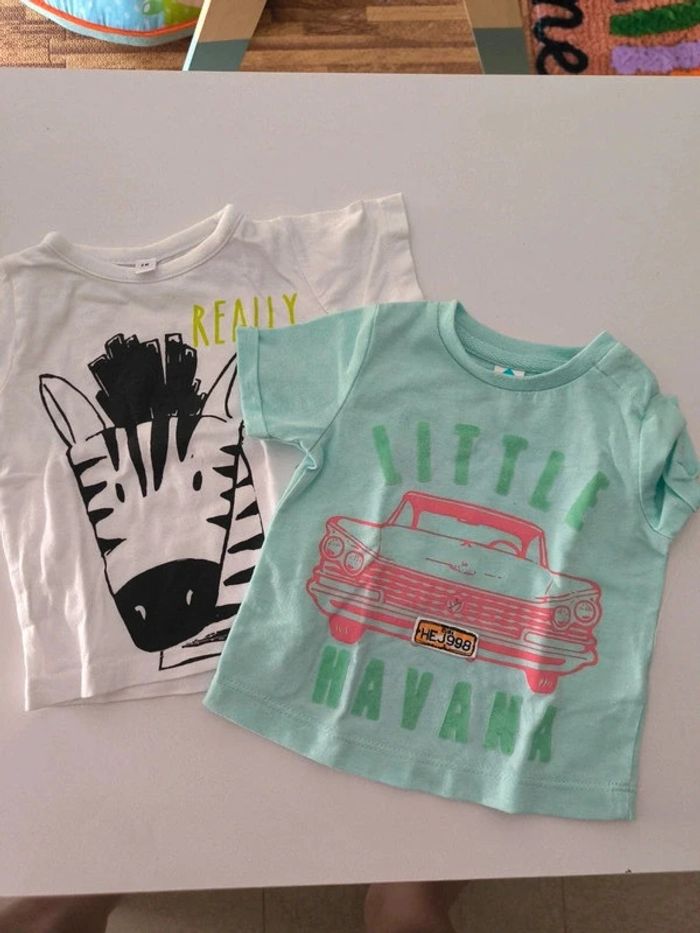2 t-shirt manches courtes garcon