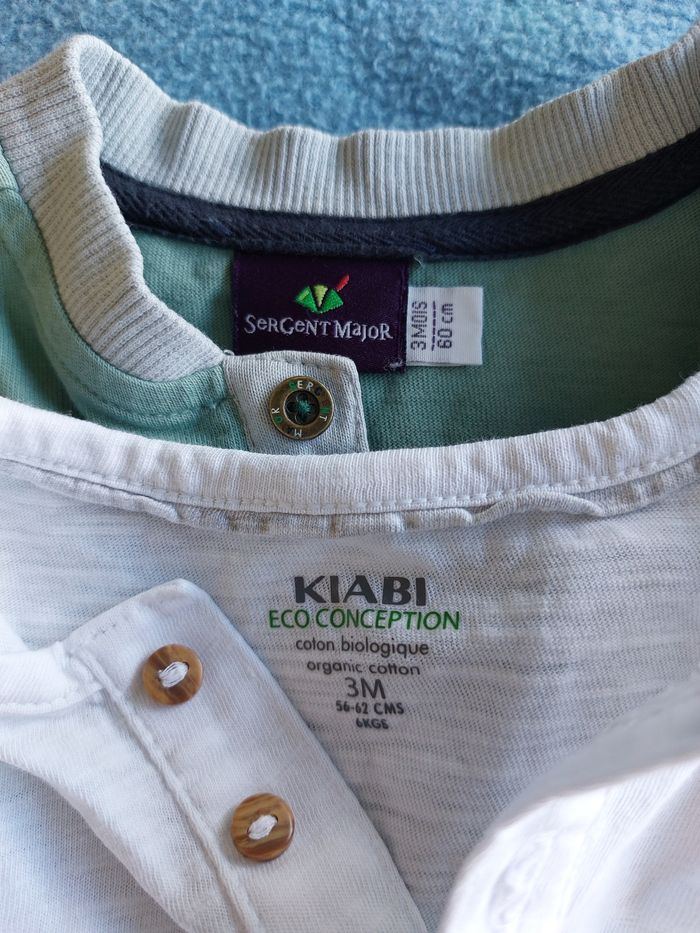 Lot de 2 t shirt manches longues 3 mois - photo numéro 3