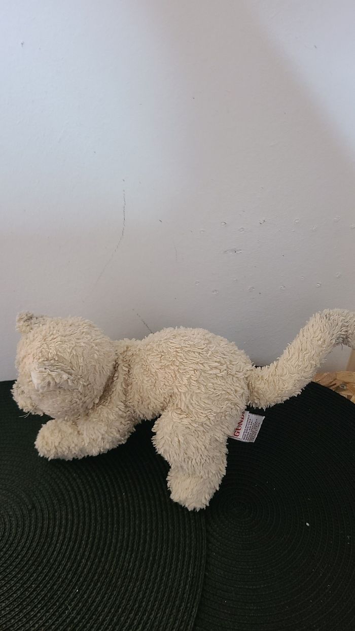 doudou chat bouclette crème gund - photo numéro 5