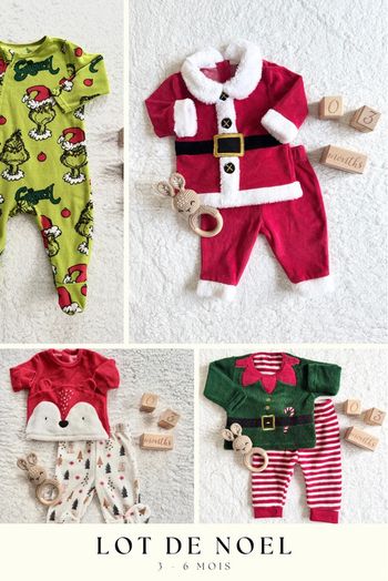 Lot de Noël - 3/6 mois