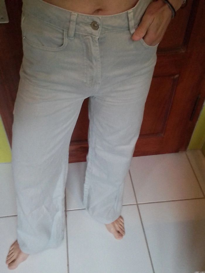 Pantalon à jambe large femme vert d'eau Pimkie - photo numéro 4