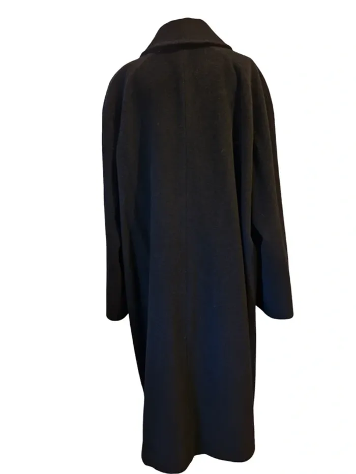 Manteau long noir en pure laine vierge – T.50 - photo numéro 4