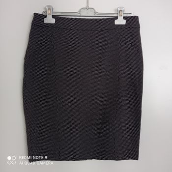 Jupe noire à pois t38/40