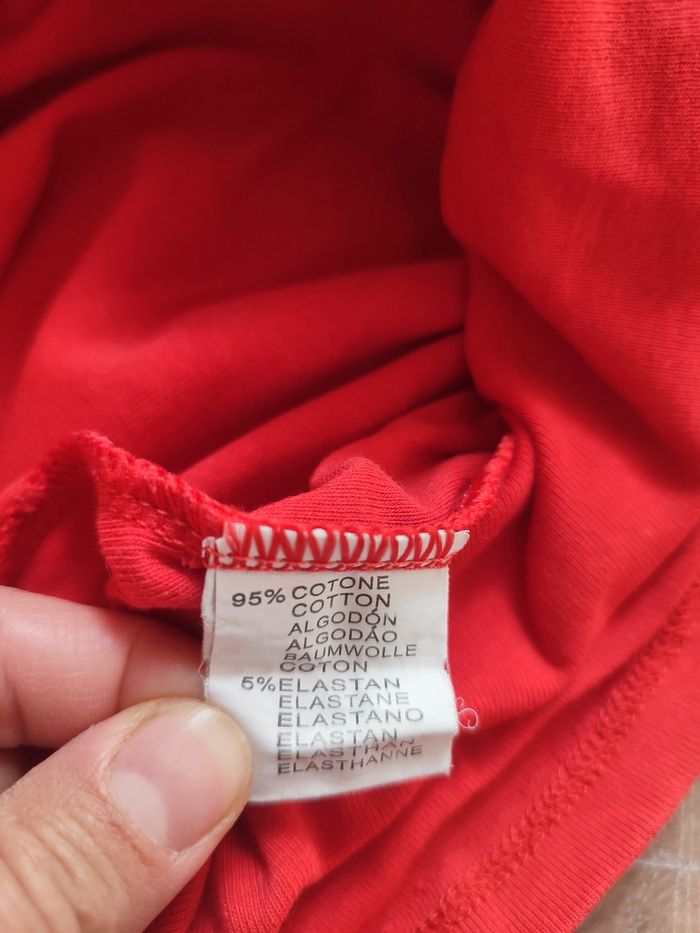 tee-shirt  Rouge - photo numéro 3