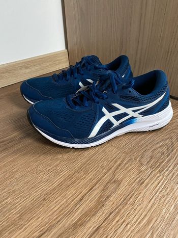 Chaussure de running Asics Windhawk 4 bleu blanc