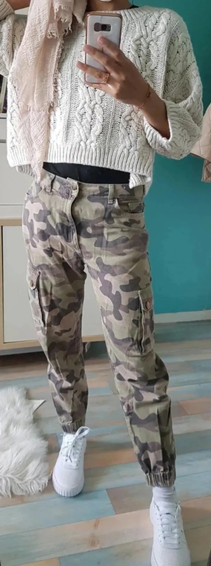 Pantalon newlook militaire kaki taille 38 excellent état - photo numéro 5