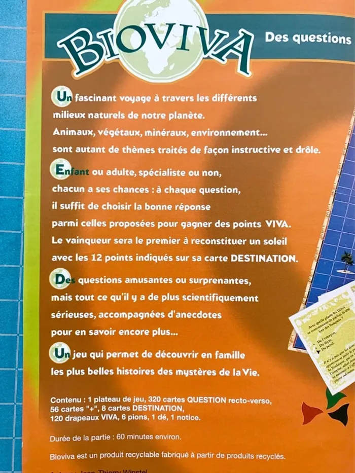 Jeu de société Bioviva - Questions amusantes et anecdotes insolites sur le monde qui nous entoure - photo numéro 3