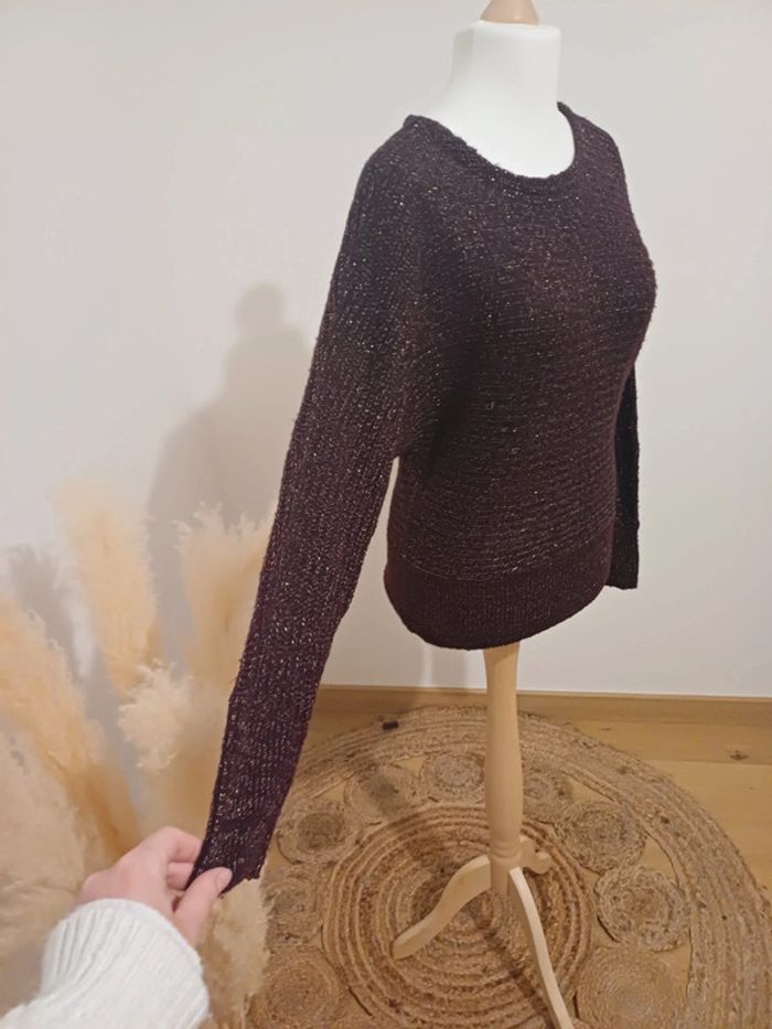 Pull violet pailleté Lady Blush taille M 38 - photo numéro 6