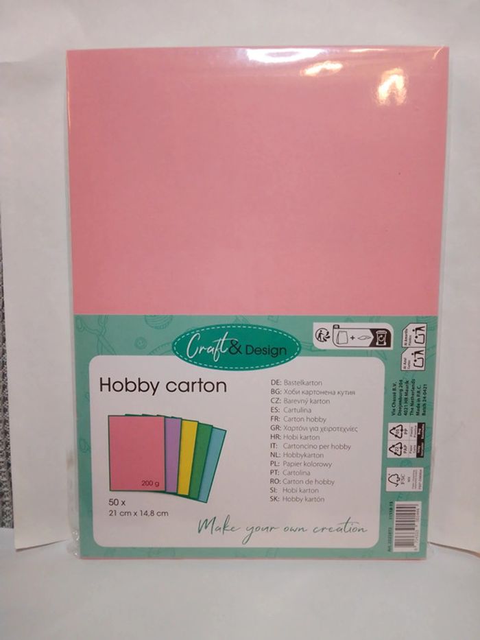 Papier cartonné A5 couleurs pastels x50