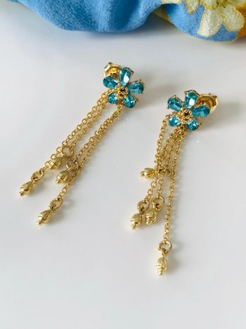 Boucles d’oreilles tiges champêtre d’or 