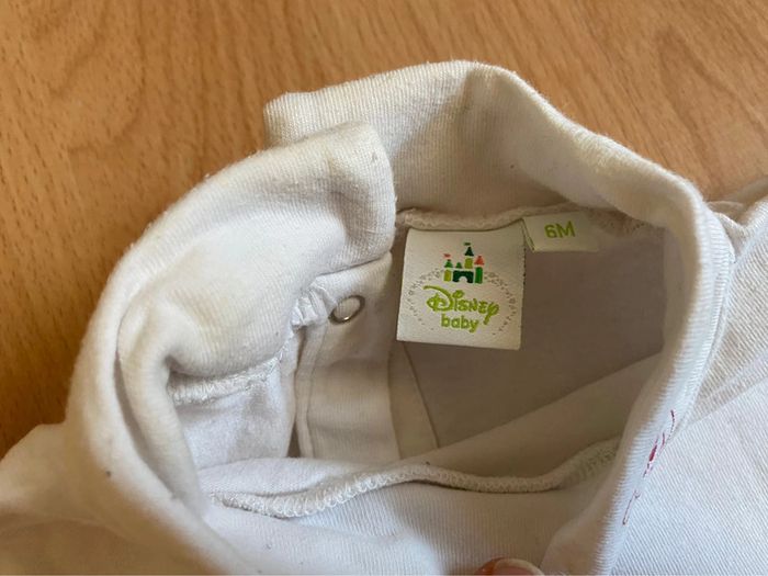 Joli sous-pull à col roulé blanc Disney Winnie l’ourson T. 6 mois/68 cm garçon TBE - photo numéro 5