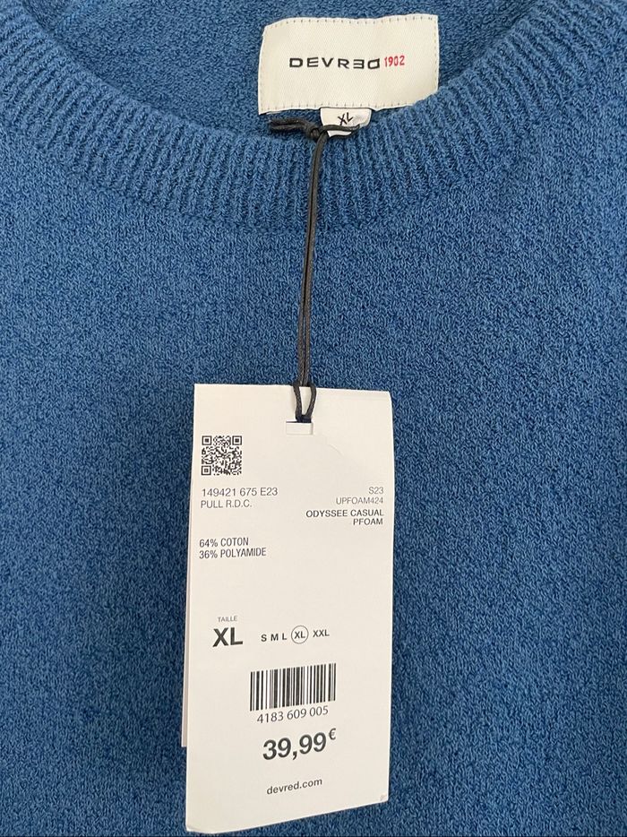 Pull bleu homme - Devred - XL - photo numéro 4