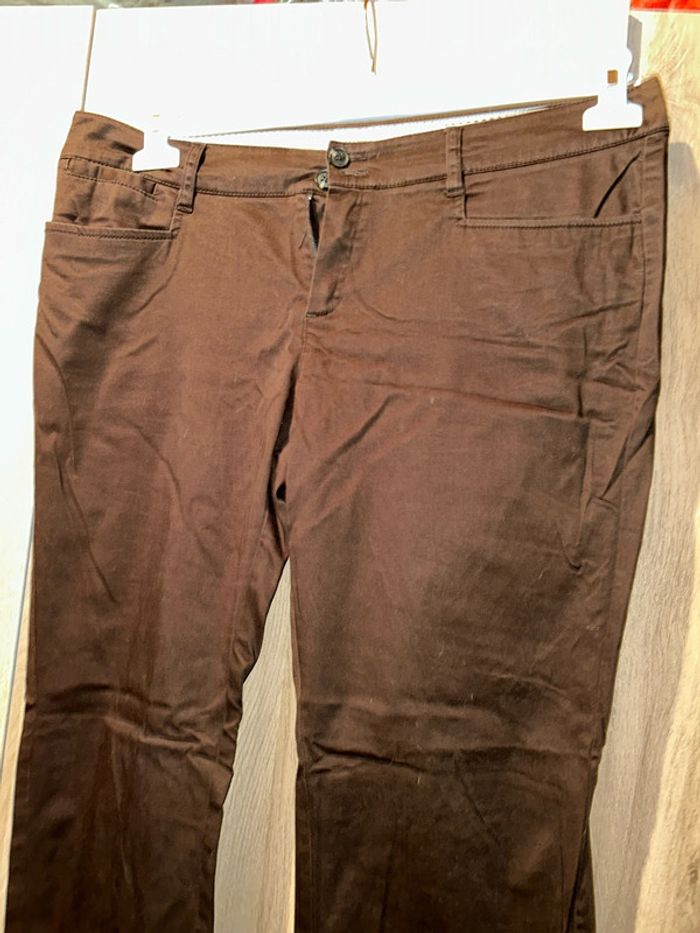 Pantalon habillé marron Mango taille 44 - photo numéro 3