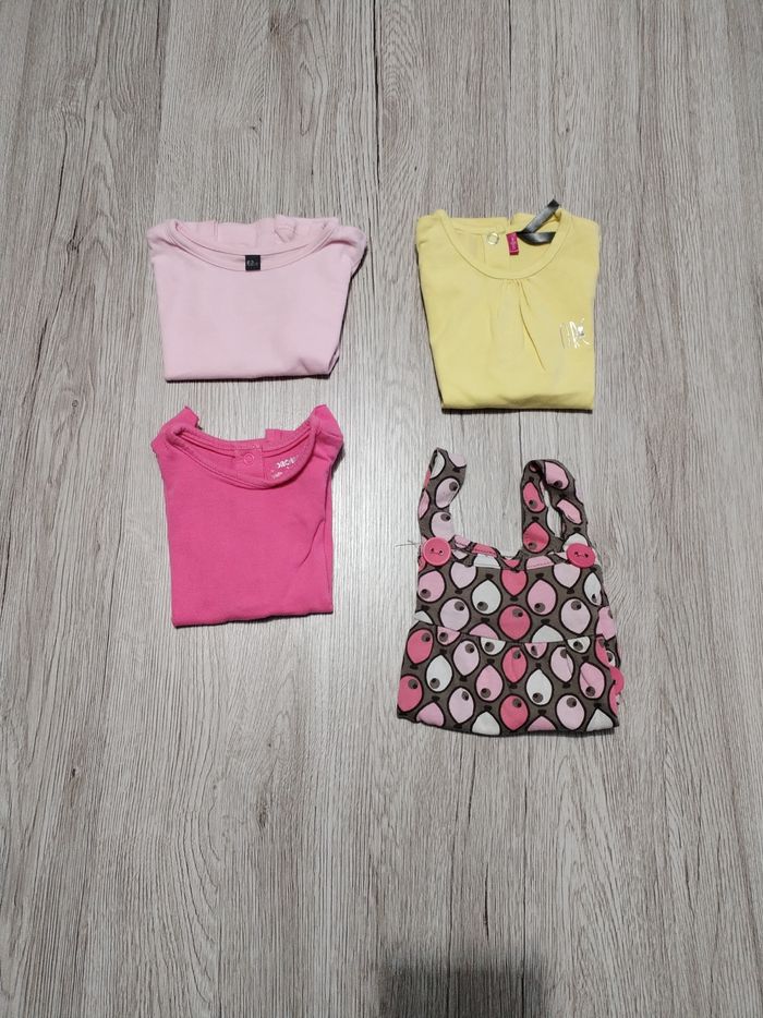Lot de 4 t-shirts été 3 mois fille - photo numéro 3