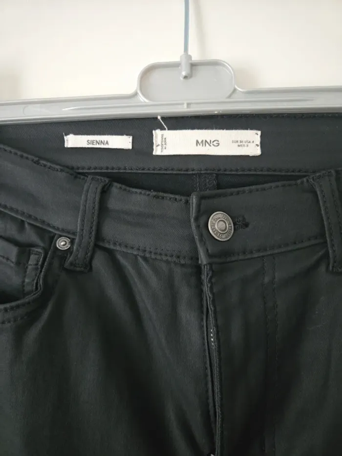 Pantalon Sienna Mango enduit - photo numéro 8