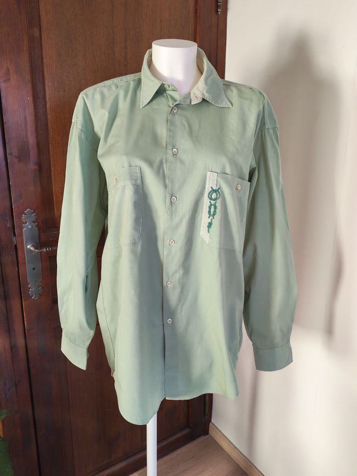 Chemise vert clair en coton Cerruti 1881 Brothers - photo numéro 6