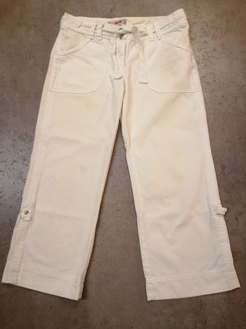 Pantacourt en toile blanc Taille 34 Jennyfer